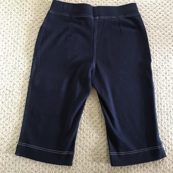 Neiman Marcus Pedal Pushers Navy Blue - Picture 2 of 8